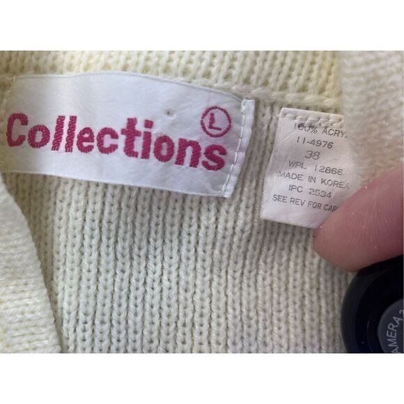 Pompom creamy quirky pockets mock collar size 38 - Picture 8 of 16